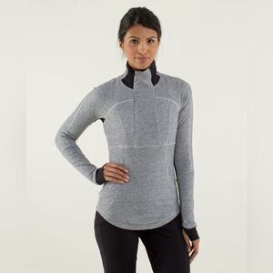 lululemon athletica Gray Long-Sleeve Half-Zip Pullover